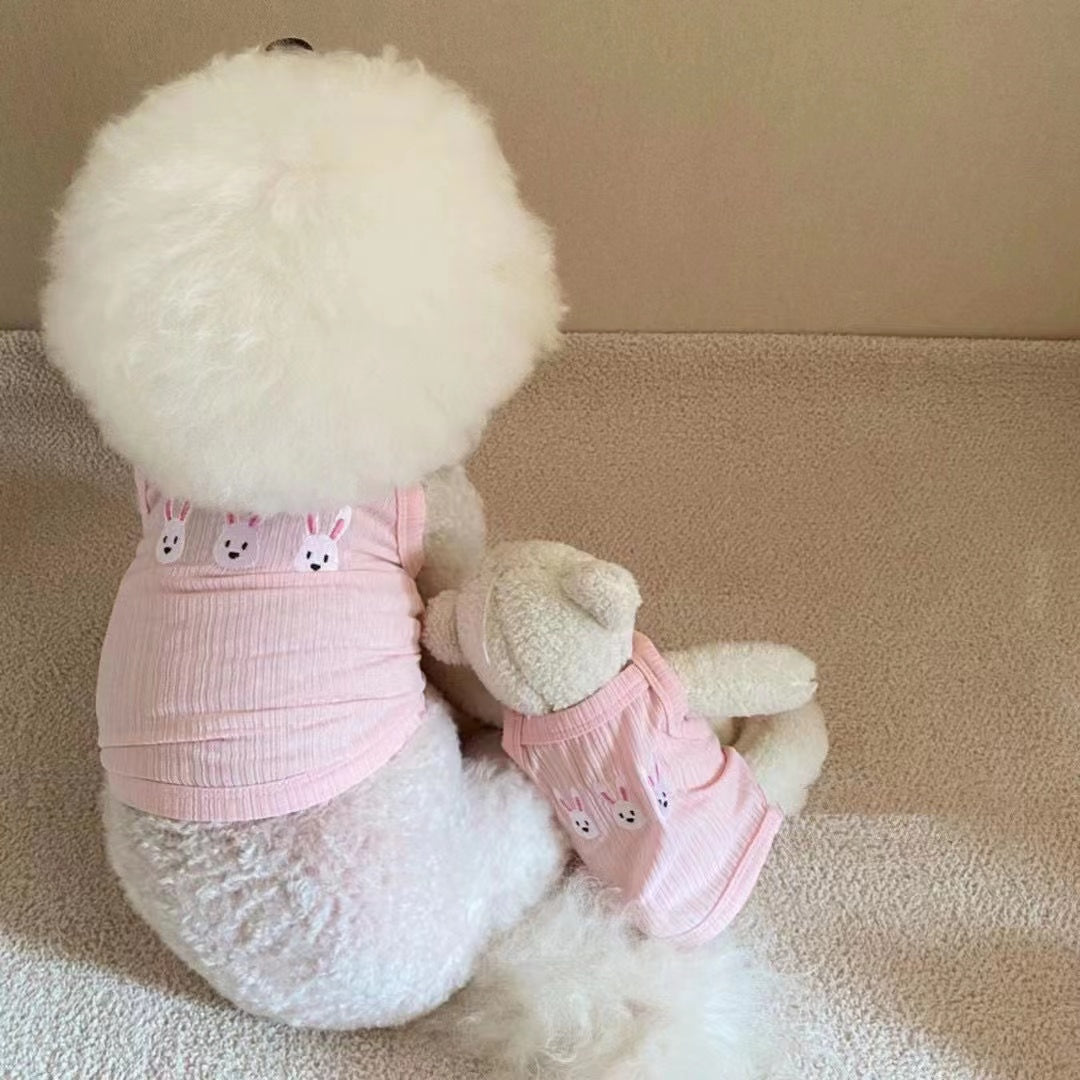 ID558 3色展開 ウサギ 犬 服 涼しい 小型犬用 女の子 ペット服 お出かけ キャミソール 花柄 かわいい ドッグウェア ペットウェア お散歩 犬 タックトップ ペット用 おしゃれ