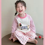 ID450 パジャマ キッズ 長袖 ルームウェア 寝巻 上下セット 女の子 綿 春 80cm 90cm 100cm 110cm 120cm 130cm 140cm 韓国 風 セットアップ 子供 ジュニア 幼稚園 やわらか おしゃれ 子供服